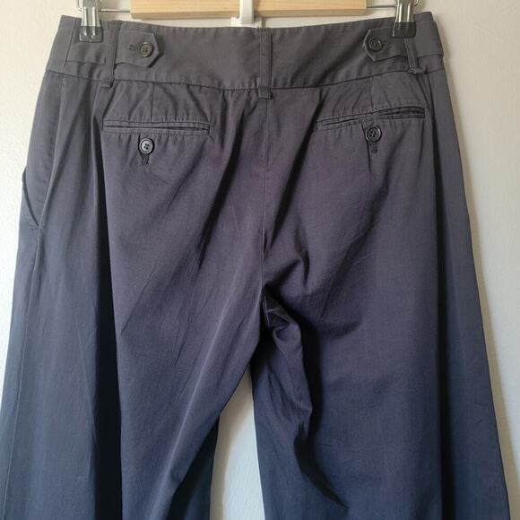 BCBGMaxaria Wide Leg Mid Rise Flat Front Dress Pant Old Money Slacks Size 04 - Picture 6 of 14